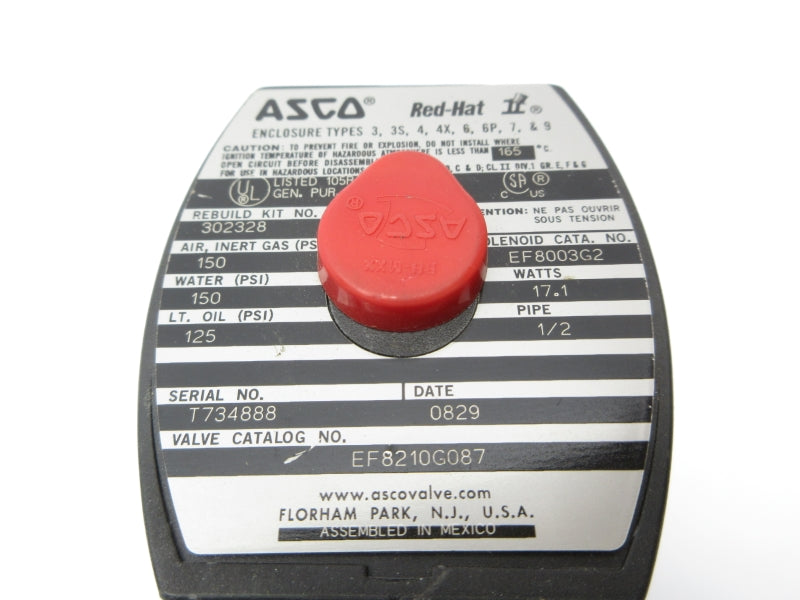 ASCO EF8210G087 110/120V 150PSI 1/2" UNMP