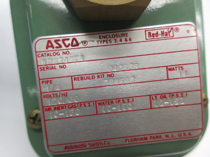 ASCO WP8345E1 120V 10-150PSI 1/4" NSNP