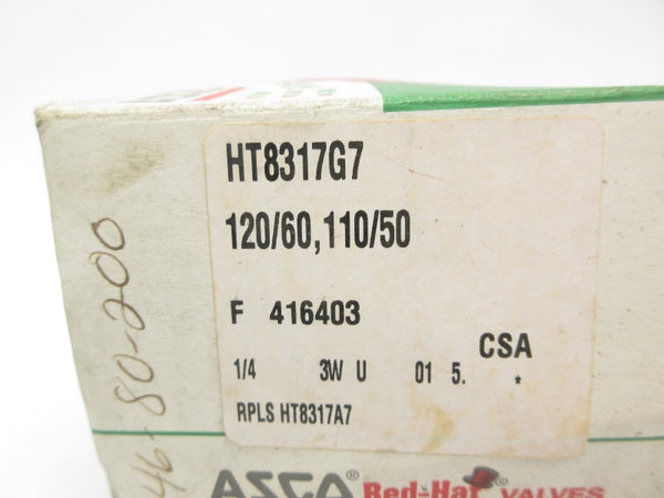 ASCO HT8317G7 110/120V 5-50PSI 1/4" NSMP