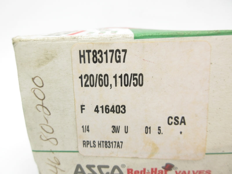 ASCO HT8317G7 110/120V 5-50PSI 1/4" NSMP
