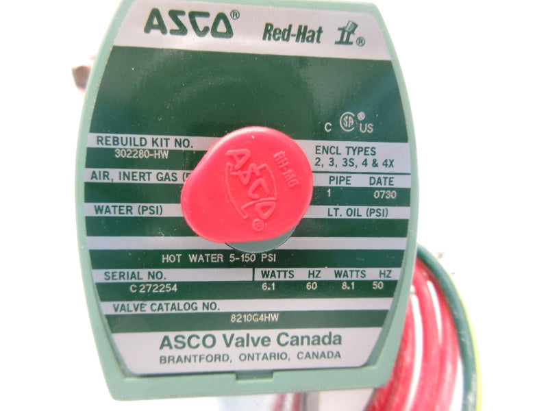 ASCO 8210G4HW 110/120V 5-150PSI 1" NSNP