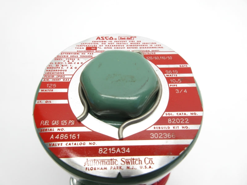 ASCO 8215A34 110/120V 125PSI 3/4" NSNP