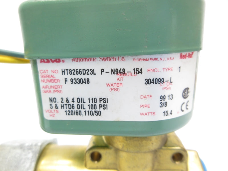 ASCO HT8266D23L P-N948-154 110/120V 110PSI 3/8" NSNP