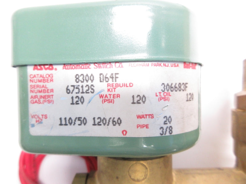ASCO 8300D64F 110/120V 120PSI 3/8" NSNP