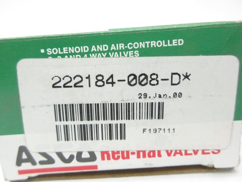 ASCO 222184-008-D 24VDC NSMP