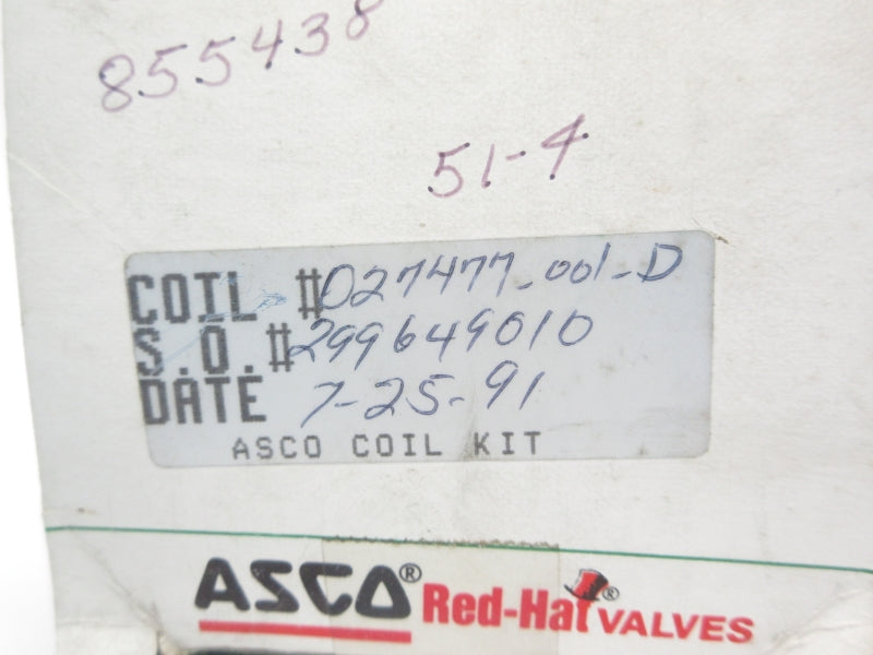 ASCO 027477-001-D 110/125VDC NSMP