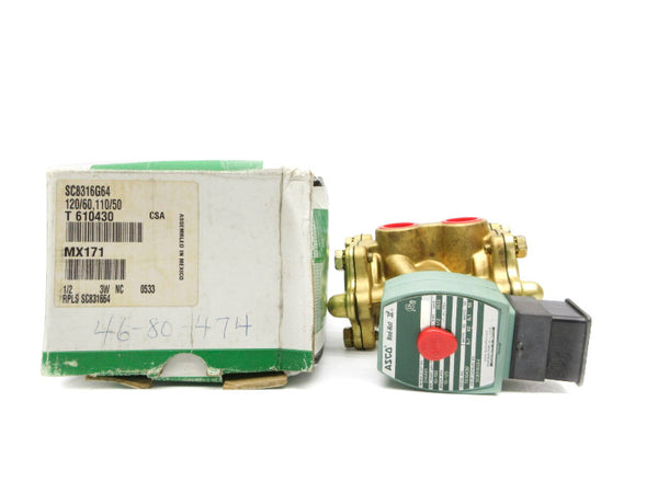 ASCO SC8316G64 110/120V 10-125PSI 1/2" NSMP