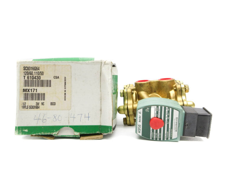 ASCO SC8316G64 110/120V 10-125PSI 1/2" NSMP
