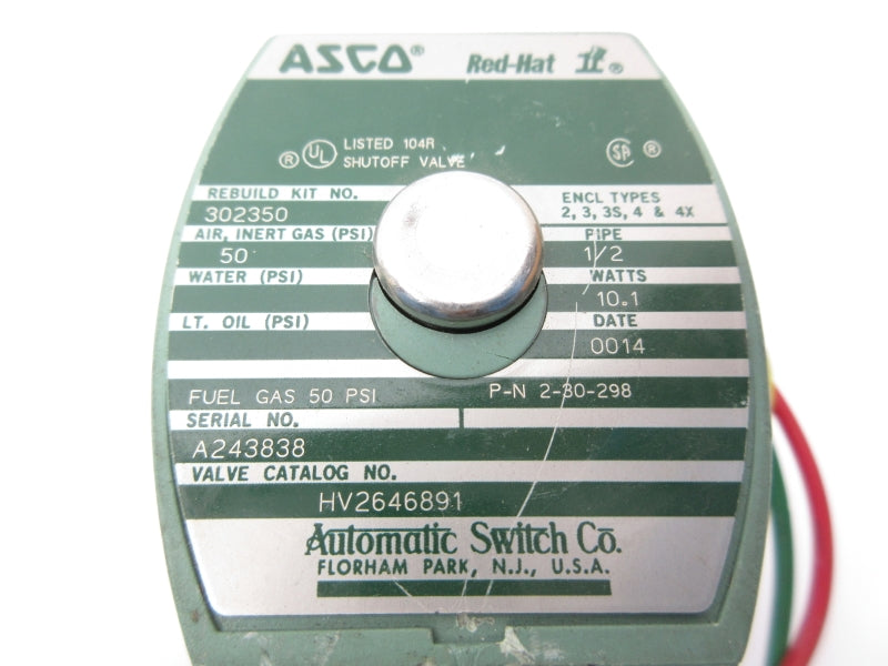 ASCO HV2646891 110/120V 50PSI 1/2" NSNP