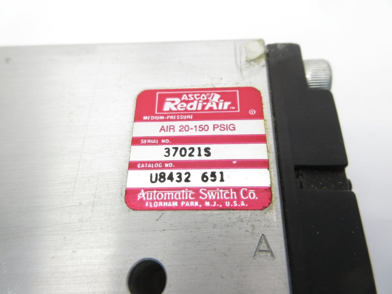 ASCO U8432651 110/120V 20-150PSI NSNP