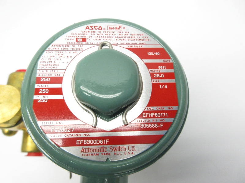 ASCO EF8300D61F 120V 250PSI 1/4" NSNP