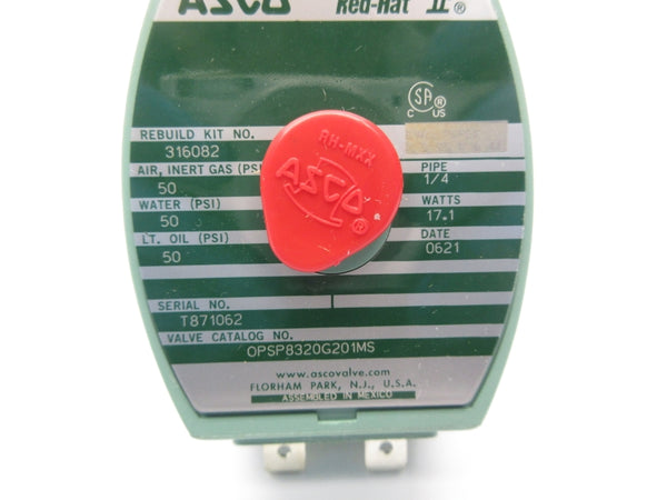 ASCO OPSP8320G201MS 110/120V 50PSI 1/4" NSNP