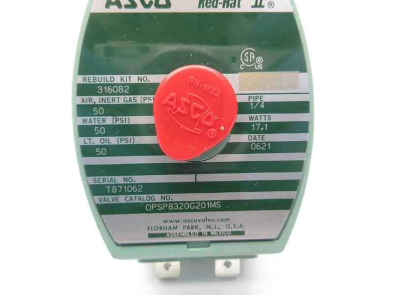ASCO OPSP8320G201MS 110/120V 50PSI 1/4" NSNP