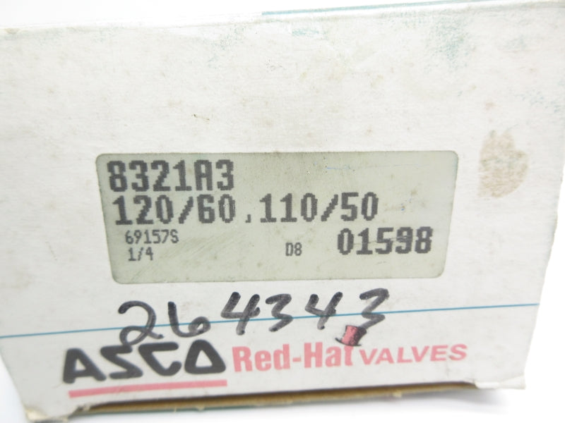 ASCO 8321A3 110/120V 10-200PSI 1/4" NSMP