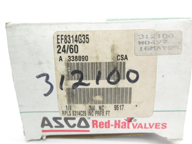 ASCO EF8314G35 24V 100PSI 1/4" NSMP
