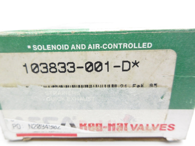 ASCO 103833-001-D 120VDC NSMP