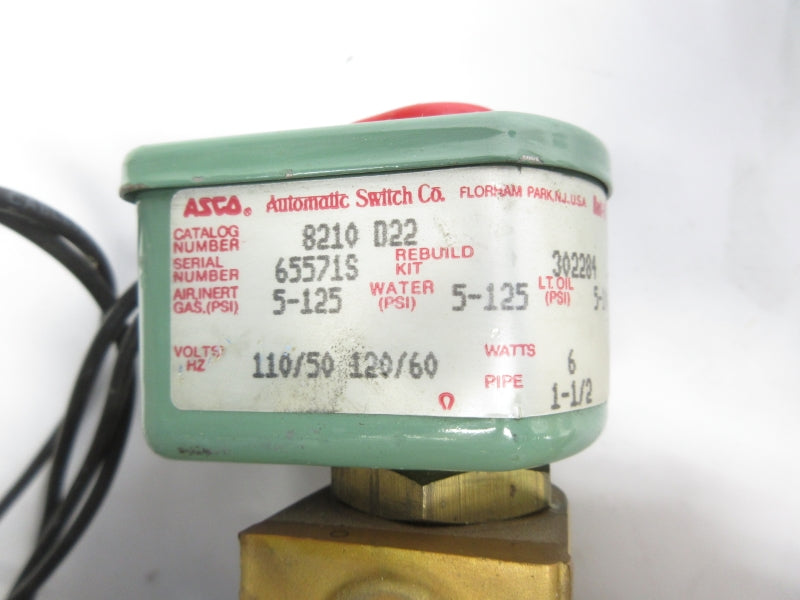 ASCO 8210D22 110/120V 5-125PSI 1-1/2" NSNP