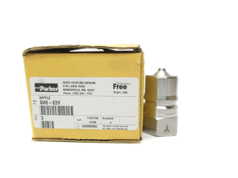 PARKER SH8-63Y (PKG OF 3) NSMP