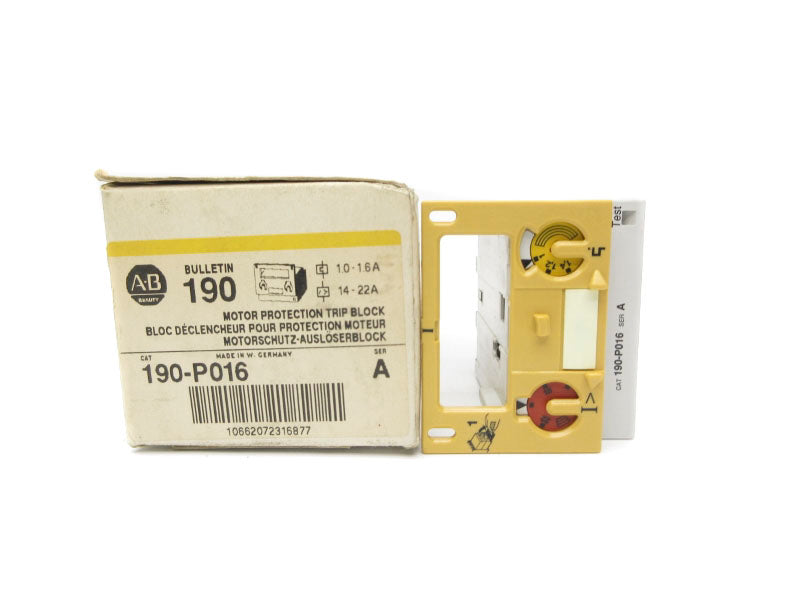 ALLEN BRADLEY 190-P016 SER. A 14-22A (WH/YL) NSMP