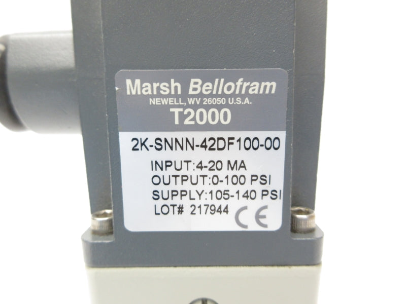 MARSH BELLOFRAM 2K-SNNN-42DF100-00 105-140PSI NSNP