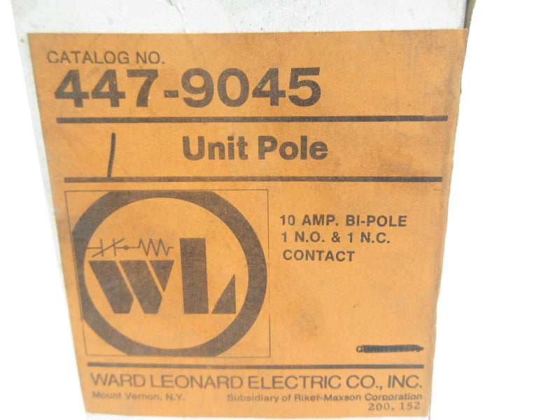 WARD LEONARD ELECTRIC 447-9045 10A NSMP