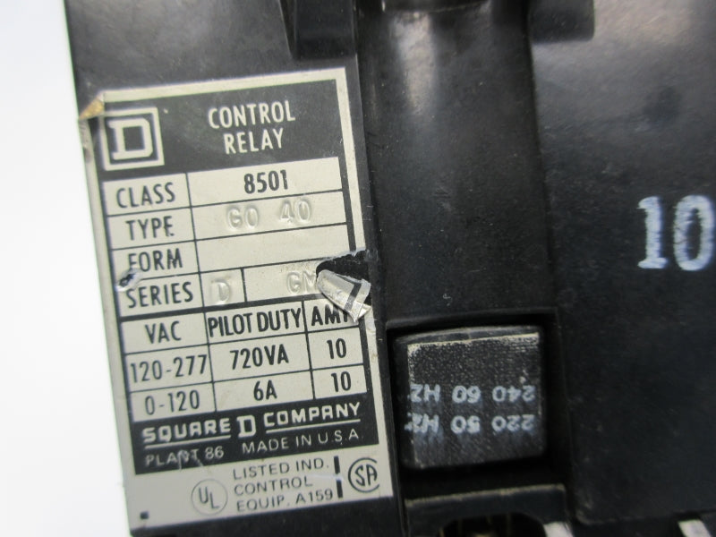 SQUARE D 8501GO40 SER. D 220/240V UNMP