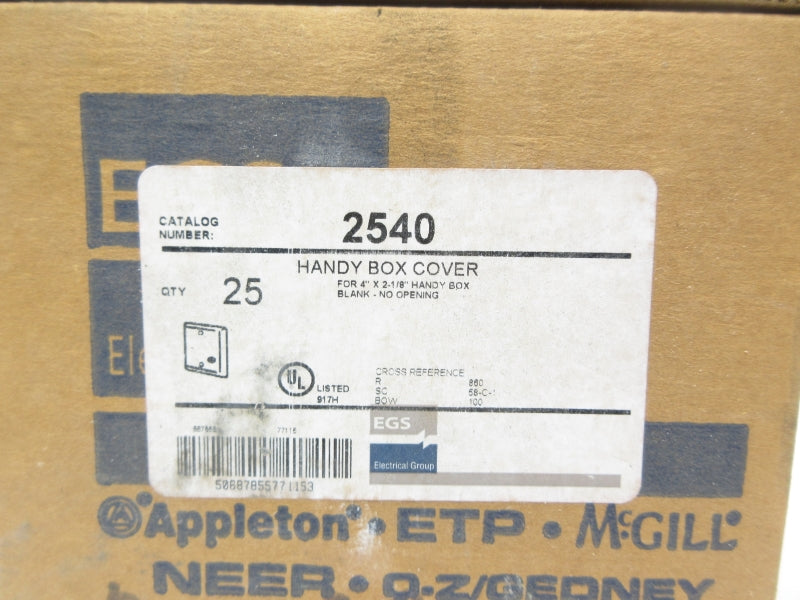 APPLETON 2540 (PKG OF 25) NSMP