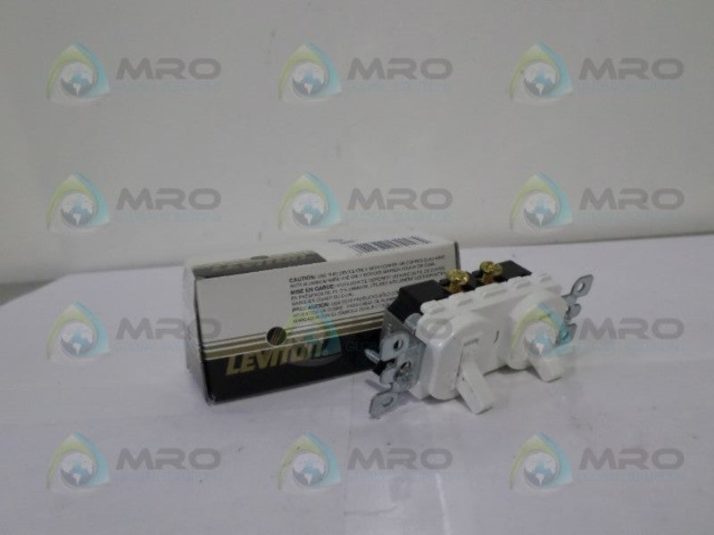 LEVITON 5334-W TWO SINGLE POLE COMBINATION DEVICE *NEW IN BOX*