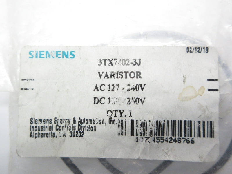 SIEMENS 3TX7402-3J 127-240VAC NSMP