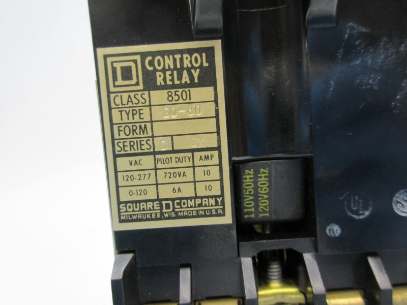 SQUARE D 8501GO80 SER. D 110/120V NSNP
