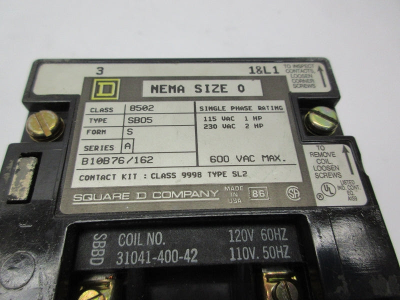 SQUARE D 8502SBO5 SER. A 110/120V NSNP