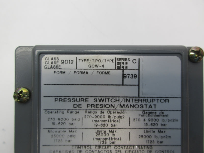 SQUARE D 9012GCW4 SER. C NSNP
