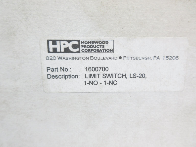 HPC 1600700 LS-20 600V NSMP