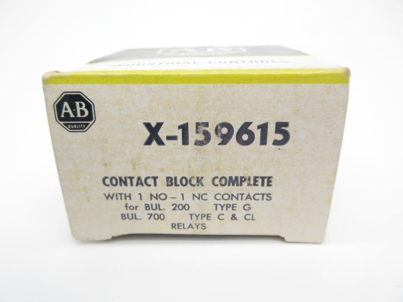 ALLEN BRADLEY X-159615 (BK/YL) NSMP