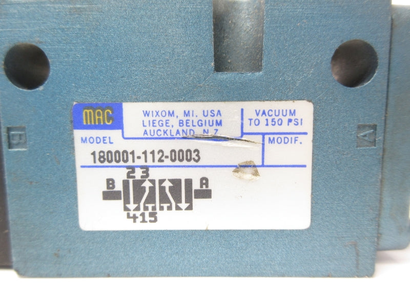 MAC 180001-112-0003 150PSI UNMP