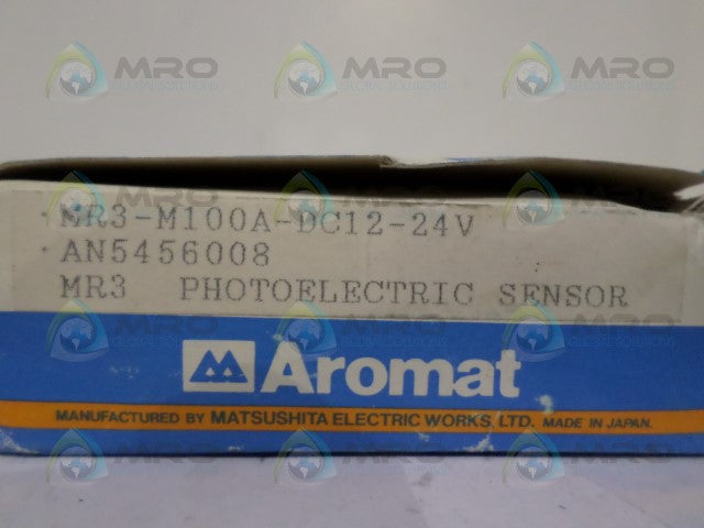 AROMAT MR3-M100A-DC12-24V PHOTOELECTRIC SENSOR *NEW IN BOX*