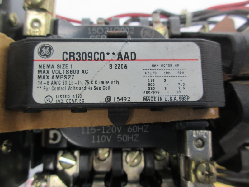 GENERAL ELECTRIC CR309C002AAD 110/120V 27A NSNP