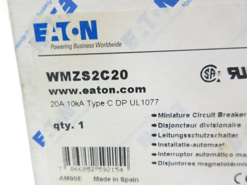 EATON WMZS2C20 277/480VAC 20A NSMP