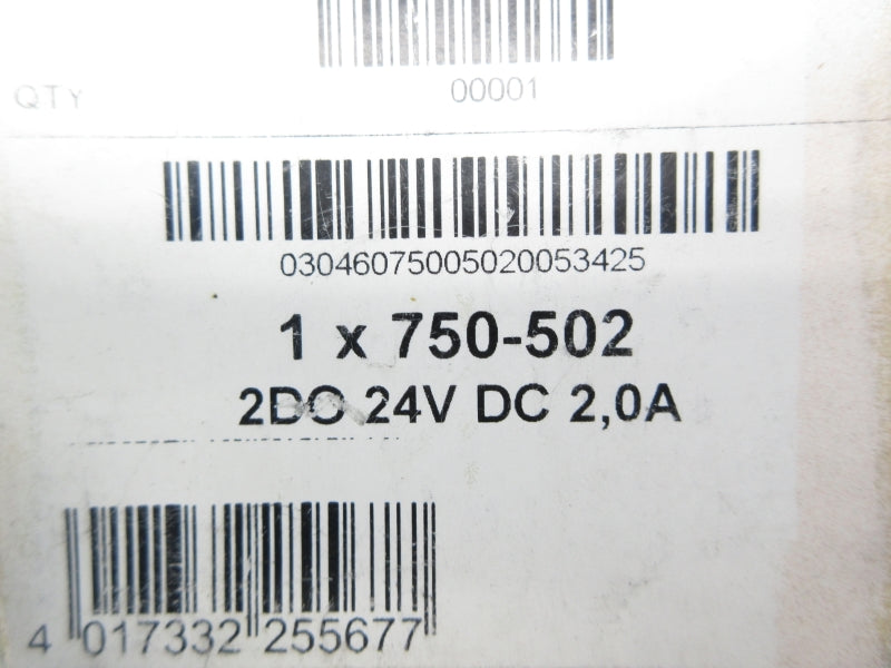 WAGO 750-502 24VDC 2.0A NSFS