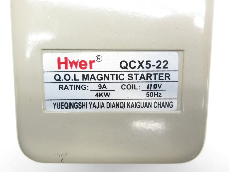 HWER QCX5-22 110V 9A NSNP