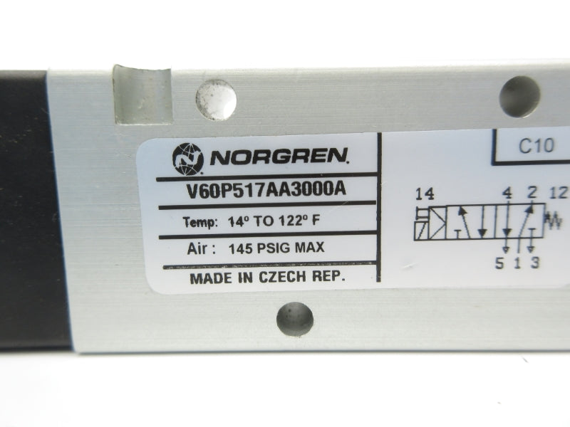 NORGREN V60P517AA3000A 24VDC 145PSI 14-122'F NSNP