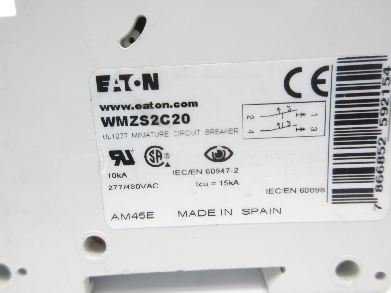 EATON WMZS2C20 277/480VAC 20A NSNP