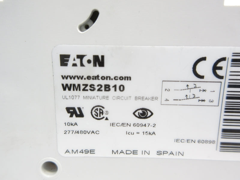 EATON WMZS2B10 277/480VAC 10A NSNP