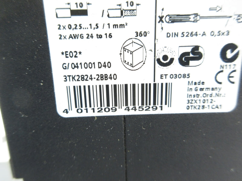 SIEMENS 3TK2824-2BB40 24VAC/DC NSNP