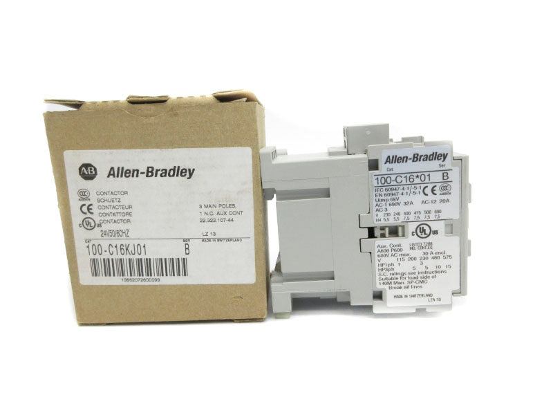 ALLEN BRADLEY 100-C16KJ01 SER. B 24V 32A (BR/WH) NSMP