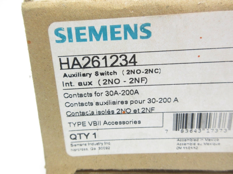 SIEMENS HA261234 30-200A NSMP