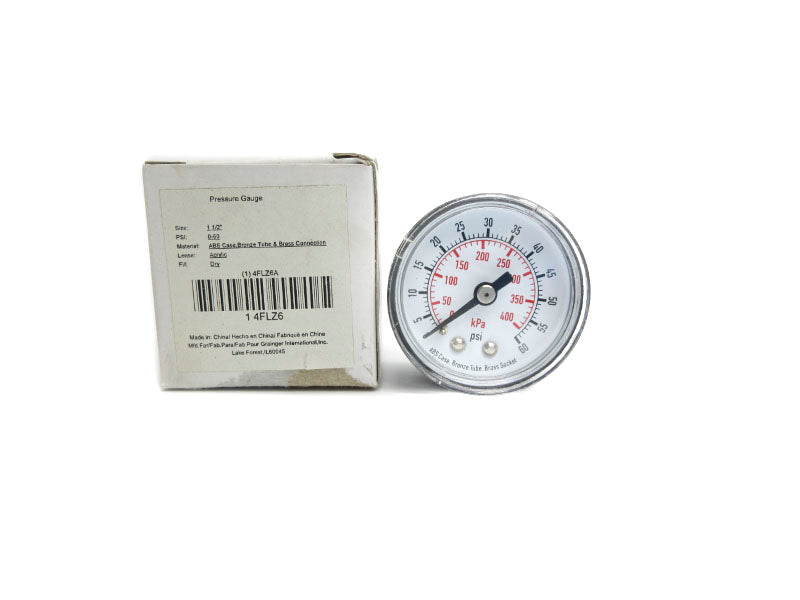 GRAINGER 4FLZ6A 0-60PSI 1-1/2" NSMP