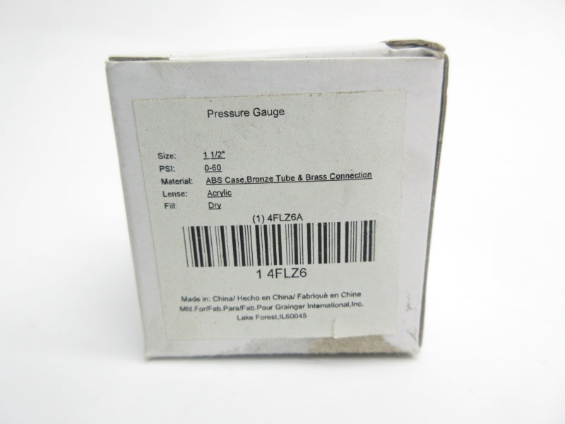 GRAINGER 4FLZ6A 0-60PSI 1-1/2" NSMP