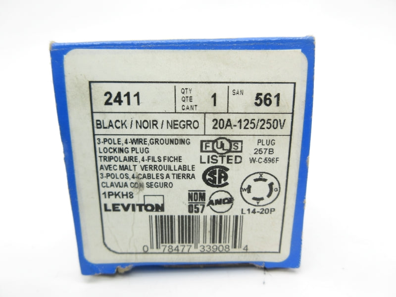 LEVITON 2411 125/250V 20A NSMP