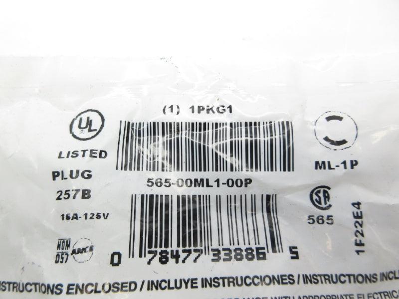 LEVITON 565-00ML1-00P 125V 15A NSMP